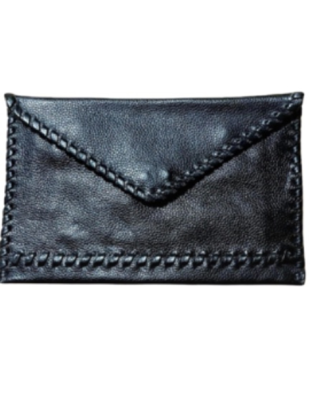 LAGGO Stitched Polka Black Pebble
Leather Envelope Clutch NWOT